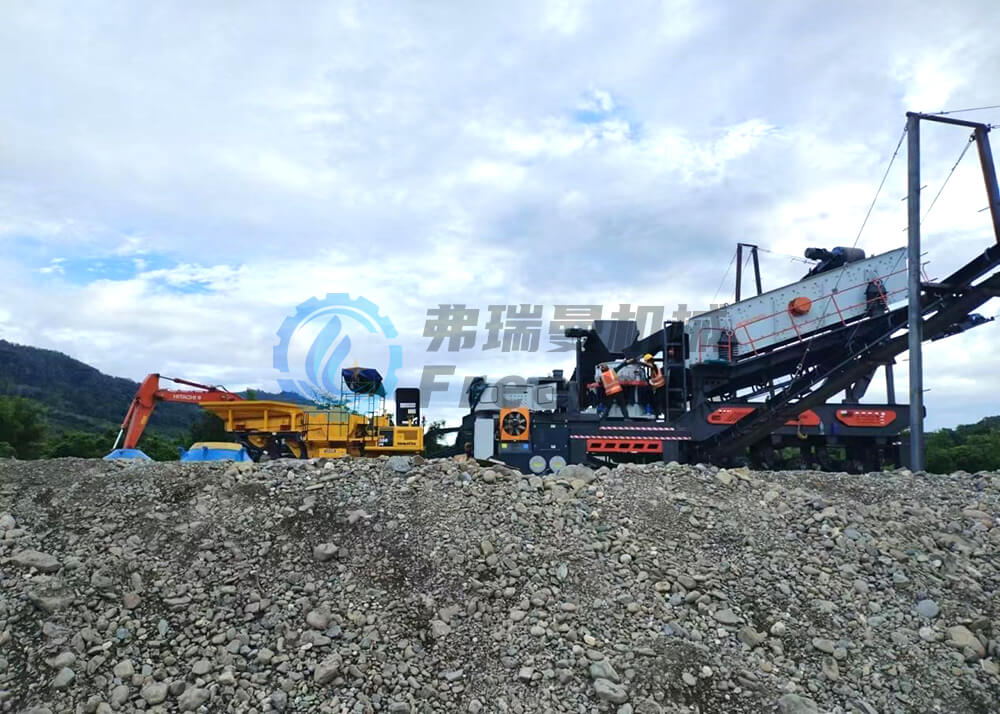 Malaysia River Pebble Mobile Crushing Production Line S-CS1200-2